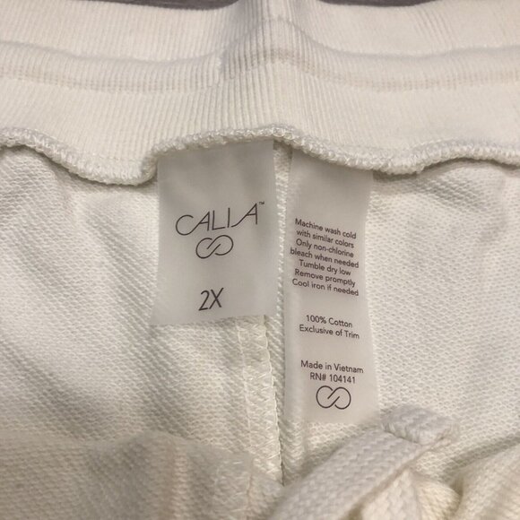 NWT Calia Women’s Journey Collection Mid Rise Shorts 3.5 Inseam Cream Size 2X - Picture 4 of 6